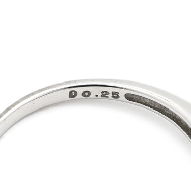 ノンブランド NON BRAND ダイヤモンド 0.25ct ホワイトゴールド K18WG ダイヤモンド リング 指輪 ホワイトゴールド スクエア 一文字 ピラミッド型 プリンセスカット 10号