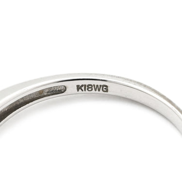ノンブランド NON BRAND ダイヤモンド 0.25ct ホワイトゴールド K18WG ダイヤモンド リング 指輪 ホワイトゴールド スクエア 一文字 ピラミッド型 プリンセスカット 10号