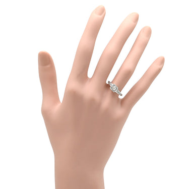 ノンブランド NON BRAND ダイヤモンド 0.25ct ホワイトゴールド K18WG ダイヤモンド リング 指輪 ホワイトゴールド スクエア 一文字 ピラミッド型 プリンセスカット 10号