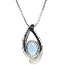 ノンブランド NON BRAND アクアマリン ダイヤ ペンダント ホワイトゴールド K18WG アクアマリン ダイヤモンド ネックレス Au750 18K 18金 ブルー 0.85ct オーバルミックスカット