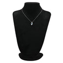 ノンブランド NON BRAND アクアマリン ダイヤ ペンダント ホワイトゴールド K18WG アクアマリン ダイヤモンド ネックレス Au750 18K 18金 ブルー 0.85ct オーバルミックスカット