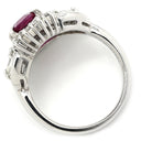 ノンブランド NON BRAND ルビー ダイヤリング プラチナシルバー Pt900 ルビー ダイヤモンド リング 指輪 レッド 赤 1石 ダイヤモンド 1.59ct プラチナム PT 長方形 10号