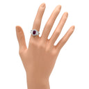 ノンブランド NON BRAND ルビー ダイヤリング プラチナシルバー Pt900 ルビー ダイヤモンド リング 指輪 レッド 赤 1石 ダイヤモンド 1.59ct プラチナム PT 長方形 10号