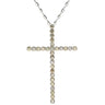 ノンブランド NON BRAND ダイヤ 2.00ct クロス ペンダント ホワイトゴールド K18WG ダイヤモンド ネックレス 十字架 ブリリアントカット 18K 750 WG 18金 ブラウンダイヤ