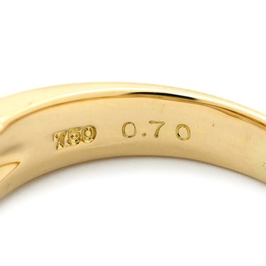 セリーヌ CELINE トリオンフリング イエローゴールド K18YG ダイヤモンド リング 指輪 Au750 K18 ダイヤ ウェーブデザイン 10.5号