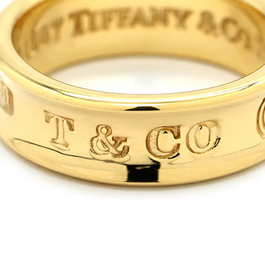 ティファニー Tiffany & Co ナロー イエローゴールド K18YG リング 指輪 T&Co. Au750 18K 18金 カーブ 曲線 12号