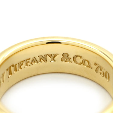 ティファニー Tiffany & Co ナロー イエローゴールド K18YG リング 指輪 T&Co. Au750 18K 18金 カーブ 曲線 12号