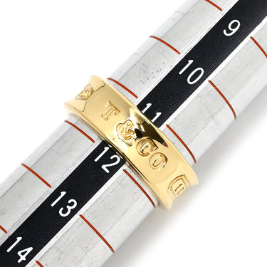 ティファニー Tiffany & Co ナロー イエローゴールド K18YG リング 指輪 T&Co. Au750 18K 18金 カーブ 曲線 12号