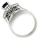 ノンブランド NON BRAND ブルーサファイア 2.26ct ダイヤ 0.64ct ブルー✕プラチナシルバー Pt900 サファイア ダイヤモンド リング 指輪 青 Pt900 プラチナ オーバルミックスカット ヘイローデザイン 14号