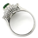 ノンブランド NON BRAND ヒスイ 1.51ct ダイヤモンド プラチナシルバー Pt900 ヒスイ ダイヤモンド リング 指輪 緑 グリーン 翡翠 ひすい ジェダイト プラチナ900 13.5号