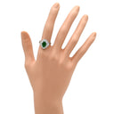 ノンブランド NON BRAND ヒスイ 1.51ct ダイヤモンド プラチナシルバー Pt900 ヒスイ ダイヤモンド リング 指輪 緑 グリーン 翡翠 ひすい ジェダイト プラチナ900 13.5号