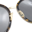 セリーヌ CELINE ラウンド 56□17 CL40033F ブラウン プラスチック メタル サングラス ゴールド金具 レオパード マーブル