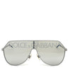 ドルチェ＆ガッバーナ DOLCE&GABBANA ロゴ サングラス DG2221 シルバー×ブルー メタル サングラス シルバー金具 ティアドロップ