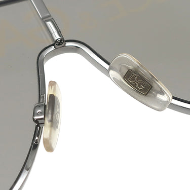 ドルチェ＆ガッバーナ DOLCE&GABBANA ロゴ サングラス DG2221 シルバー×ブルー メタル サングラス シルバー金具 ティアドロップ