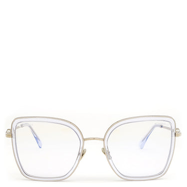 シャネル CHANEL バタフライシェイプ 54□20 2222-S クリア×ゴールド プラスチック メガネ シャンパンゴールド金具 ブルーライトカット 伊達メガネ ココマーク