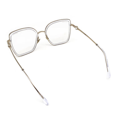シャネル CHANEL バタフライシェイプ 54□20 2222-S クリア×ゴールド プラスチック メガネ シャンパンゴールド金具 ブルーライトカット 伊達メガネ ココマーク