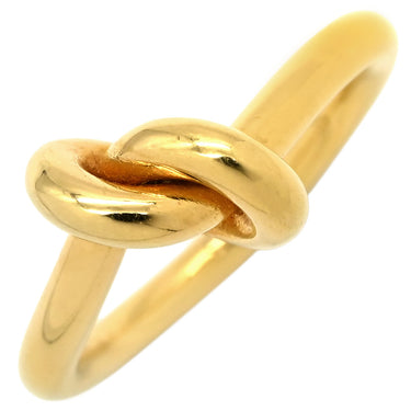 セリーヌ CELINE ノットリング イエローゴールド GP #54 リング 指輪 結び目モチーフ ゴールドフィニッシュ ブラス 13号