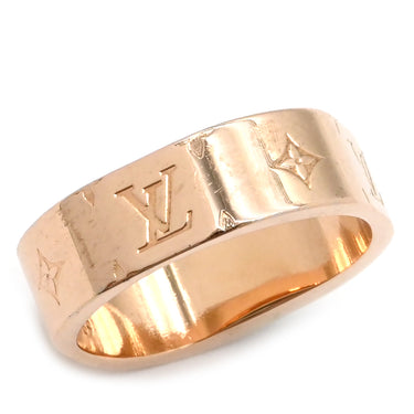 ルイヴィトン LOUIS VUITTON バーグ ナノグラム M00214 ピンクゴールドXシルバー GP メタル #M リング 指輪 モノグラム シルバースタッズ 13号