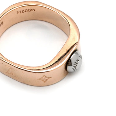 ルイヴィトン LOUIS VUITTON バーグ ナノグラム M00214 ピンクゴールドXシルバー GP メタル #M リング 指輪 モノグラム シルバースタッズ 13号