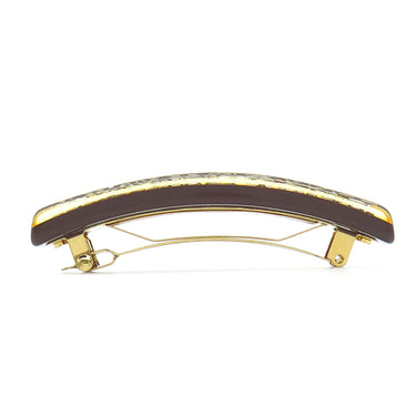 ルイヴィトン LOUIS VUITTON アンクルージョン M65660 ブラウン 合成樹脂 メタル レジン バレッタ ゴールド金具 ヘアアクセサリー モノグラム