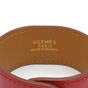 エルメス HERMES メドール レッド ヴォーエプソン GP ブレスレット ゴールド金具 レザーブレス スタッズ