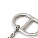 エルメス HERMES オーマイヨン PM オレンジXシルバー レザー メタル ネックレス シェーヌダンクルモチーフ