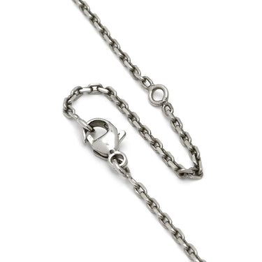 エルメス HERMES オーマイヨン PM オレンジXシルバー レザー メタル ネックレス シェーヌダンクルモチーフ