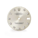 ロレックス ROLEX 純正 デイトジャスト 68159用 ダイアル シルバー ステンレススチール 純正ダイヤモンド 腕時計パーツ 替え 文字盤 シルバー 三針セット 純正ダイヤ 交換 パーツ 24mm