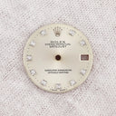 ロレックス ROLEX 純正 デイトジャスト 68159用 ダイアル シルバー ステンレススチール 純正ダイヤモンド 腕時計パーツ 替え 文字盤 シルバー 三針セット 純正ダイヤ 交換 パーツ 24mm