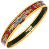 エルメス HERMES エマイユ PM レッドXマルチカラー GP 七宝焼き バングル ゴールド金具 ブレスレット 七宝