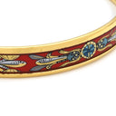 エルメス HERMES エマイユ PM レッドXマルチカラー GP 七宝焼き バングル ゴールド金具 ブレスレット 七宝