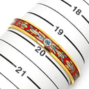 エルメス HERMES エマイユ PM レッドXマルチカラー GP 七宝焼き バングル ゴールド金具 ブレスレット 七宝