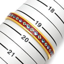 エルメス HERMES エマイユ PM レッドXマルチカラー GP 七宝焼き バングル ゴールド金具 花柄 ブレスレット 七宝