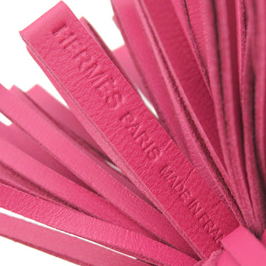 エルメス HERMES カルメン ローズショッキング ラムスキン キーリング シルバー金具