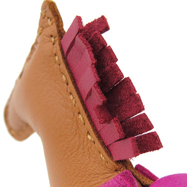 エルメス HERMES ロデオPM ゴールド×ルビー×ローズパープル アニョーミロ バッグチャーム 茶 赤 紫