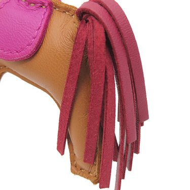 エルメス HERMES ロデオPM ゴールド×ルビー×ローズパープル アニョーミロ バッグチャーム 茶 赤 紫