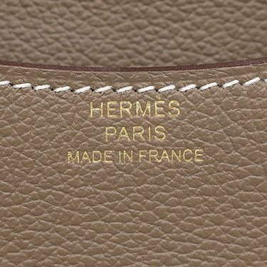 エルメス HERMES コンスタンス スリム ウォレット エトゥープ エバーカラー 二つ折り財布 ゴールド金具 グレージュ