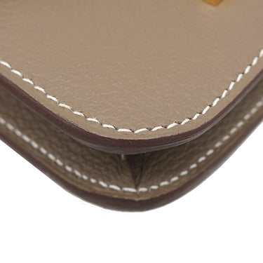 エルメス HERMES コンスタンス スリム ウォレット エトゥープ エバーカラー 二つ折り財布 ゴールド金具 グレージュ