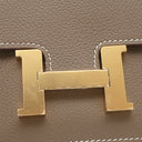 エルメス HERMES コンスタンス スリム ウォレット エトゥープ エバーカラー 二つ折り財布 ゴールド金具 グレージュ