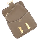 エルメス HERMES コンスタンス スリム ウォレット エトゥープ エバーカラー 二つ折り財布 ゴールド金具 グレージュ