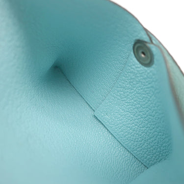 エルメス HERMES バスティア ヴェルソ ヴェールフィズ×ブルーゼフィール シェーブル コインケース シルバー金具 薄緑