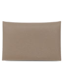 エルメス HERMES カルヴィ エトゥープ ヴォーエプソン カードケース シルバー金具 新品 未使用 グレージュ