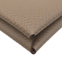 エルメス HERMES カルヴィ エトゥープ ヴォーエプソン カードケース シルバー金具 新品 未使用 グレージュ