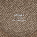 エルメス HERMES カルヴィ エトゥープ ヴォーエプソン カードケース シルバー金具 新品 未使用 グレージュ
