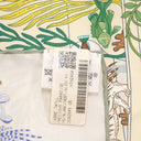 エルメス HERMES カレ90 CARRE 004094S ホワイト×ヴェール×ブルー シルク スカーフ 【PRECIOUS PARADISE/プレシャス パラダイス】