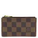 ルイヴィトン LOUIS VUITTON ポシェット クレ N62656 ダミエエベヌ ダミエキャンバス コインケース ゴールド金具 カードケース 小銭入れ 茶 キーチェーン付き