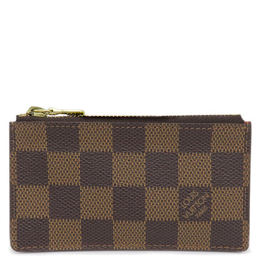 ルイヴィトン LOUIS VUITTON ポシェット クレ N62656 ダミエエベヌ ダミエキャンバス コインケース ゴールド金具 カードケース 小銭入れ 茶 キーチェーン付き