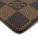 ルイヴィトン LOUIS VUITTON ポシェット クレ N62656 ダミエエベヌ ダミエキャンバス コインケース ゴールド金具 カードケース 小銭入れ 茶 キーチェーン付き