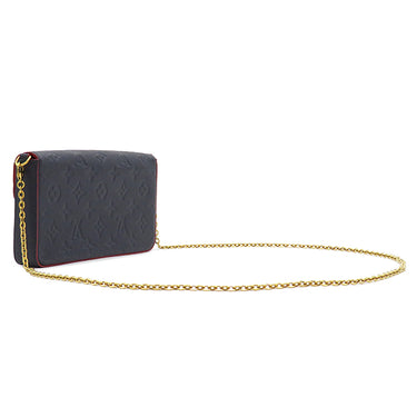 ルイヴィトン LOUIS VUITTON ポシェット フェリシー M64099 マリーヌ ルージュ モノグラムアンプラント チェーンウォレット ゴールド金具 紺 赤 チェーンショルダー