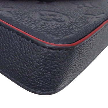 ルイヴィトン LOUIS VUITTON ポシェット フェリシー M64099 マリーヌ ルージュ モノグラムアンプラント チェーンウォレット ゴールド金具 紺 赤 チェーンショルダー